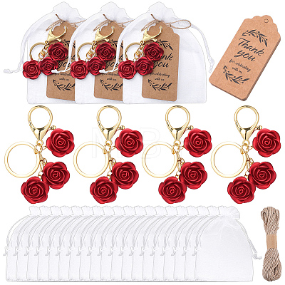 ABS Plastic Flower Keychains KEYC-WR00006-1
