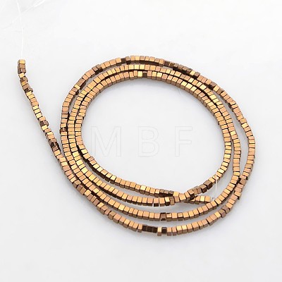 Electroplate Non-magnetic Synthetic Hematite Beads Strands G-J212E-04-1