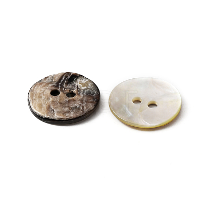 Natural Akoya Shell Buttons BUTT-WH0015-64A-1