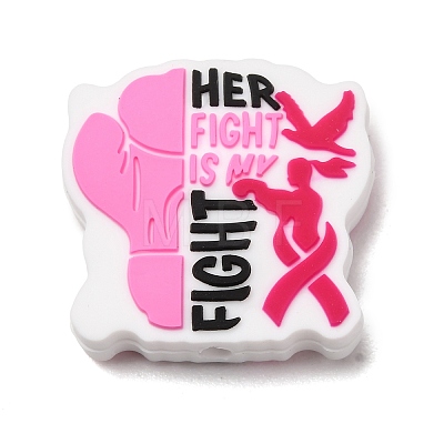 Awareness Ribbon Theme Silicone Beads SL-CBAD2AE-01B-03-1