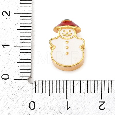 Christams Brass Enamel European Beads LS-KK-F922-03D-G-1