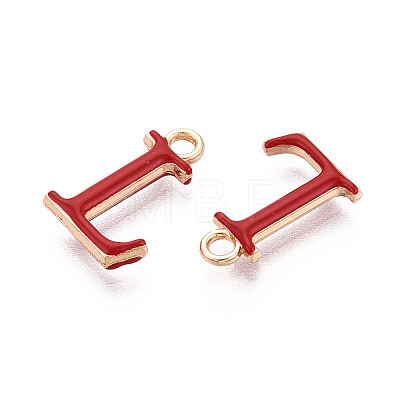 Rack Plating Alloy Enamel Pendants ENAM-T024-53L-G-1
