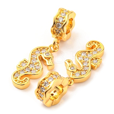 Brass Micro Pave Cubic Zirconia Pendents KK-M247-17G-1