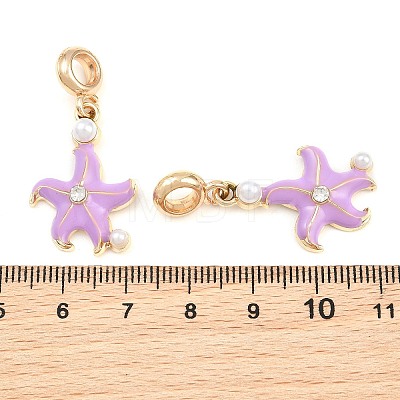 Alloy Enamel European Dangle Charms AL-CBAC2D3-01G-02-1