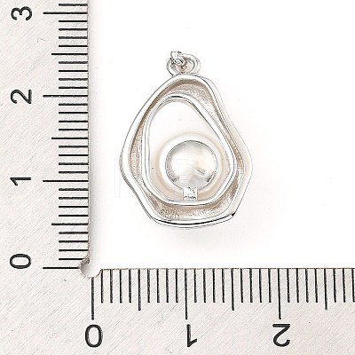 Rhodium Plated 925 Sterling Silver Pendants STER-Z003-04P-1