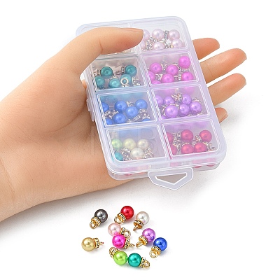 80Pcs 8 Colors ABS Plastic Charms KY-YW0001-29-1