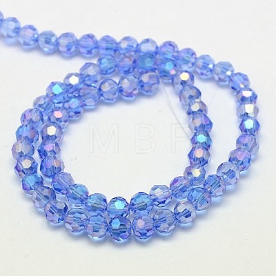 Electroplate Glass Beads Strands X-EGLA-J042-4mm-AB02-1