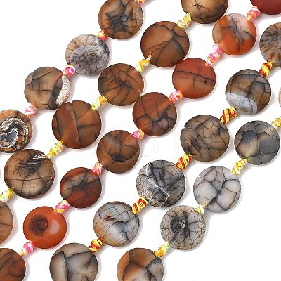 Natural Fire Crackle Agate Beads Strands G-A306-A01-01-1