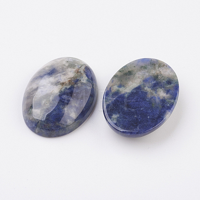 Natural Sodalite Flat Back Cabochons X-G-G741-30x40mm-06-1