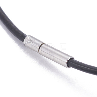 Leather Cord Necklace Making X-MAK-L019-03-1