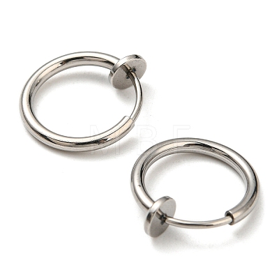 Non-Tarnish 304 Stainless Steel Clip-on Earrings LS-X-EJEW-P232-01P-1