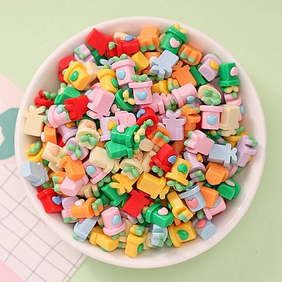 Opaque Resin Decoden Cabochons CRES-F030-01H-1