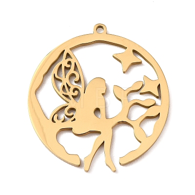 304 Stainless Steel Pendants STAS-F367-07G-1