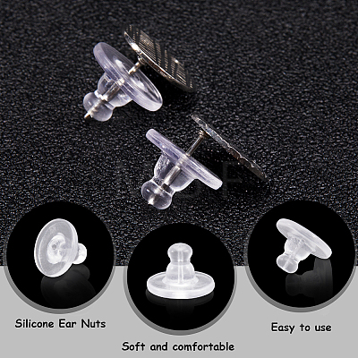 Clear Silicone Full-covered Ear Nuts FIND-SP0001-18C-1