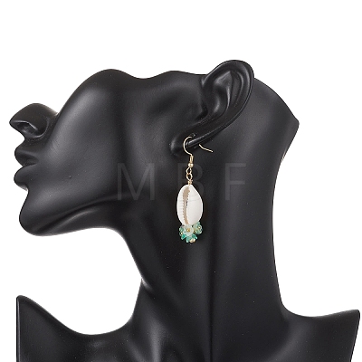 Natural Mixed Cowrie Shell Dangle Earrings EJEW-JE06858-1