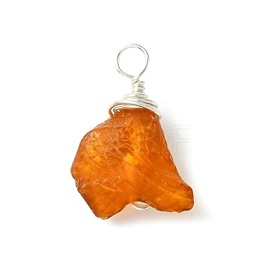 Natural Amber Pendants PALLOY-JF01827-01-1