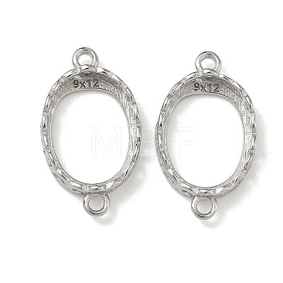 925 Sterling Silver Connector Cabochon Settings STER-NH0019-01P-01-1