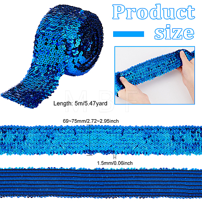Plastic Paillette Elastic Beads OCOR-WH0077-45A-1