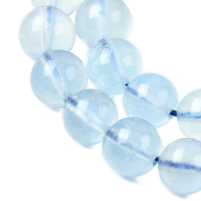 Natural Aquamarine Beads Strands G-G344-A07-8mm-1