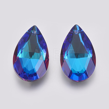 K9 Glass Rhinestone Pendants GLAA-K034-K03-1