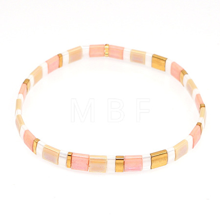 Bohemian Glass Seed Beaded Stretch Bracelets JM4508-9-1