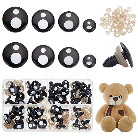 54 sets 4 Style Plastic Doll Eyes FIND-PH0018-05-1