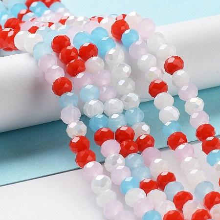 Glass Beads Strands EGLA-A034-M6mm-41-1