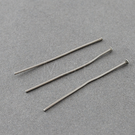Tarnish Resistant 304 Stainless Steel Flat Head Pins STAS-R046-30mm-1