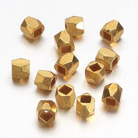 Golden Alloy Faceted Column Spacer Beads X-PALLOY-C077-G-1