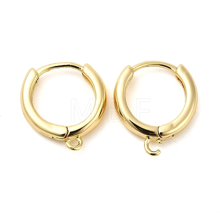 Brass Hoop Earrings LS-EJEW-K083-33G-1