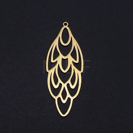201 Stainless Steel Big Filigree Pendants STAS-T049-T698-2-1
