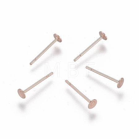 304 Stainless Steel Stud Earring Findings STAS-H436-24RG-3mm-1