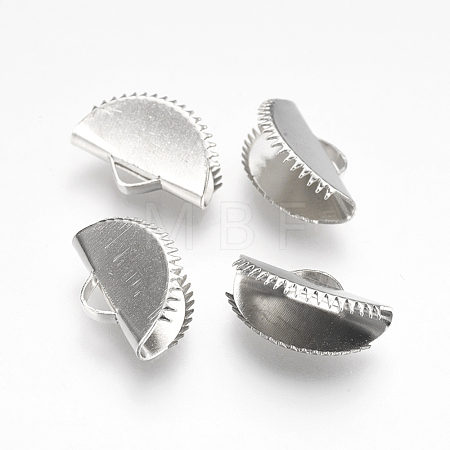 Iron Ribbon Crimp Ends IFIN-I026-02P-B-1