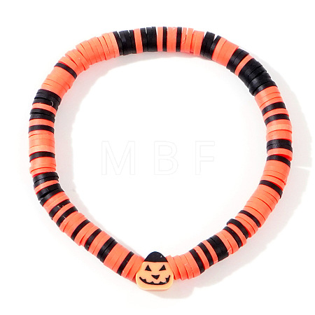 Halloween Polymer Clay Heishi Beads Stretch Bracelets KN1283-5-1