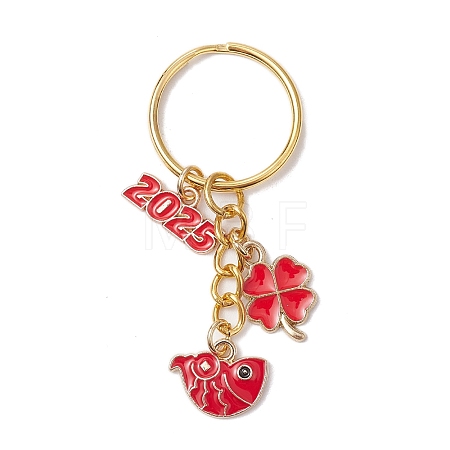Alloy Enamel Pendant Keychains KEYC-JKC01177-03-1