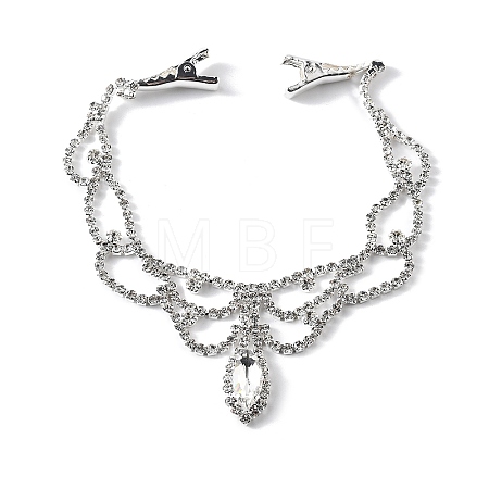 Alloy Rhinestone Hair Chain OHAR-M044-02A-S-1