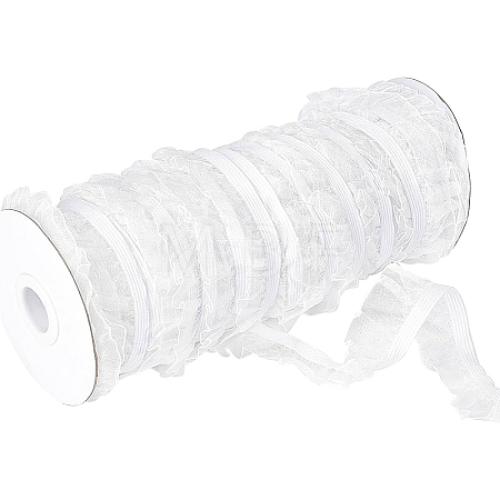 Chinlon Organza Elastic Lace Ribbon EC-WH0013-12A-1