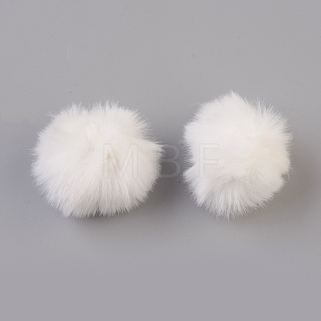 Handmade Faux Rabbit Fur Pom Pom Ball Covered Pendants WOVE-F021-B17-1