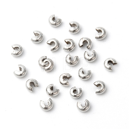 Iron Crimp Beads Covers X-IFIN-H028-N-1