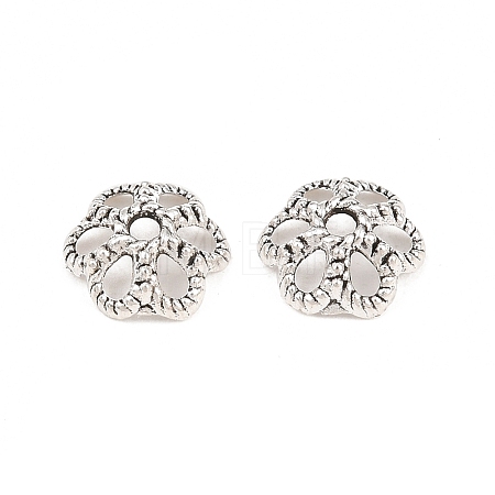 Tibetan Style Alloy Bead Caps PALLOY-A024-10AS-1