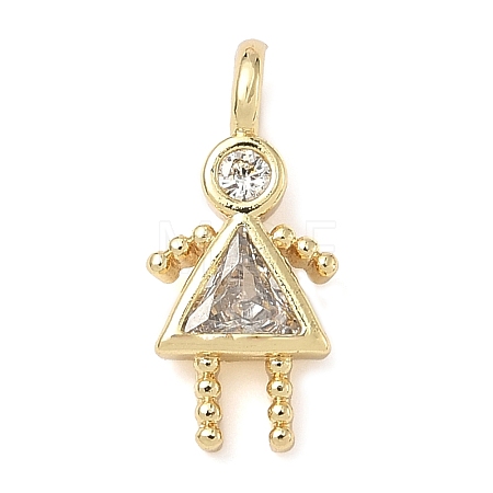 Brass Micro Pave Cubic Zirconia Pendants ZIRC-I356-17G-B01-1