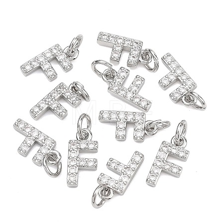SHEGRACE Brass Micro Pave Clear Cubic Zirconia Pendants XGRQ29622-394P-F-1