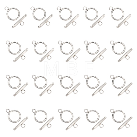 Tarnish Resistant 304 Stainless Steel Toggle Clasps X-STAS-K148-01P-1