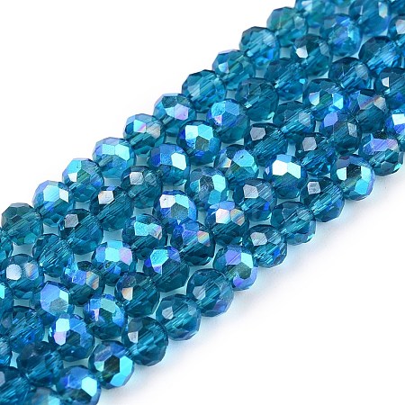 Electroplate Glass Beads Strands EGLA-A044-T3mm-L27-1