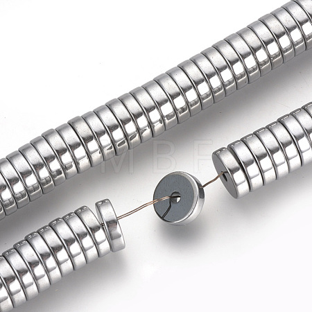 Electroplate Non-magnetic Synthetic Hematite Bead Spacers Strands X-G-Q486-74I-1