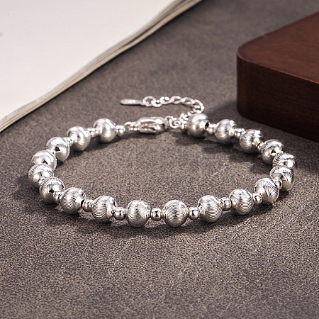 Brass Round Beaded Bracelets for Women WG861DA-01-1