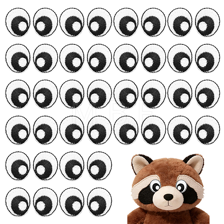 20 Pairs Polyester Cloth Self-adhesive Patches DIY-PH0038-19A-1