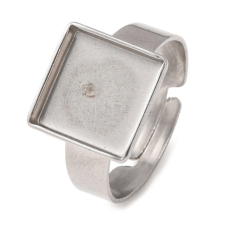 Adjustable 304 Stainless Steel Finger Rings Components SA-CBA8B85-08C-P-1