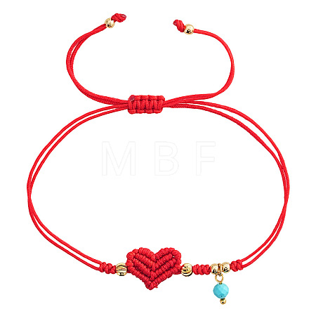 Round Synthetic Turquoise Charm Bracelets HY7206-1-1
