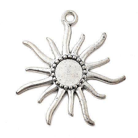 Tibetan Style Alloy Sun Pendant Cabochon Settings LS-X-TIBEP-Q043-079-RS-1